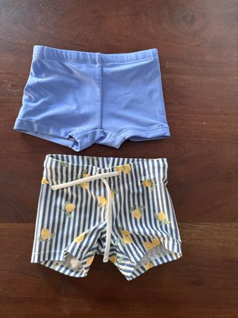 Badehosen Set Manor Baby H&M blau gestreift Grösse 80 12M