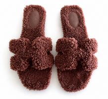 Hermès Oran, Lammfell braun, Groesse 38.5 