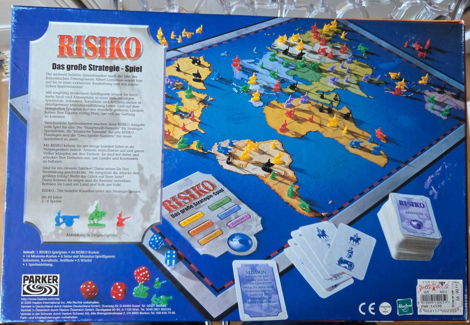 Parker Jeux: Brettspiel RISIKO von Parker von 2000 – D'occasion à Gossau SG par tenerife11 2