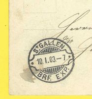 10.1.1903 Estavayer-le-Lac/sw Litho/St.Gallen Rasierklinge