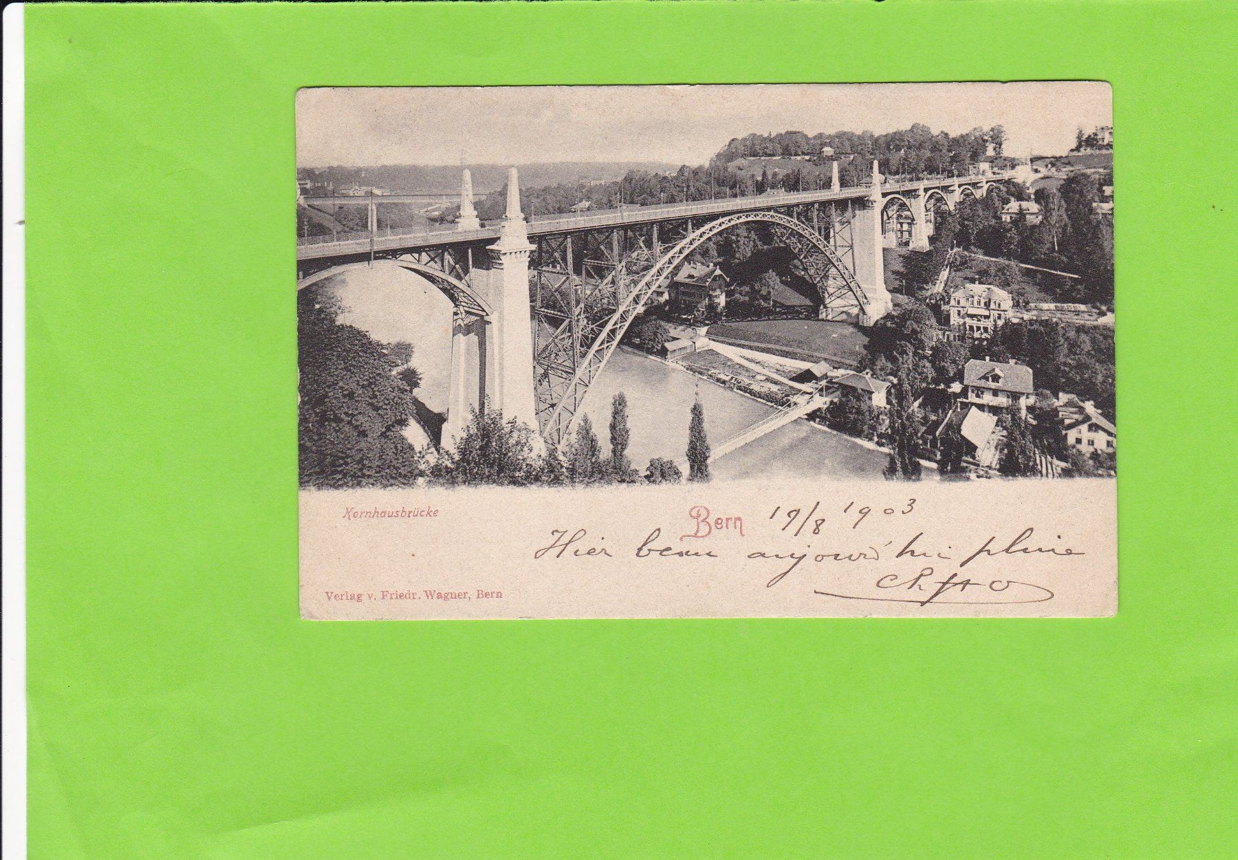 Cartoline postali: Bern-Kornhausbrücke – Usato da St. Peterzell venduto da neckertal