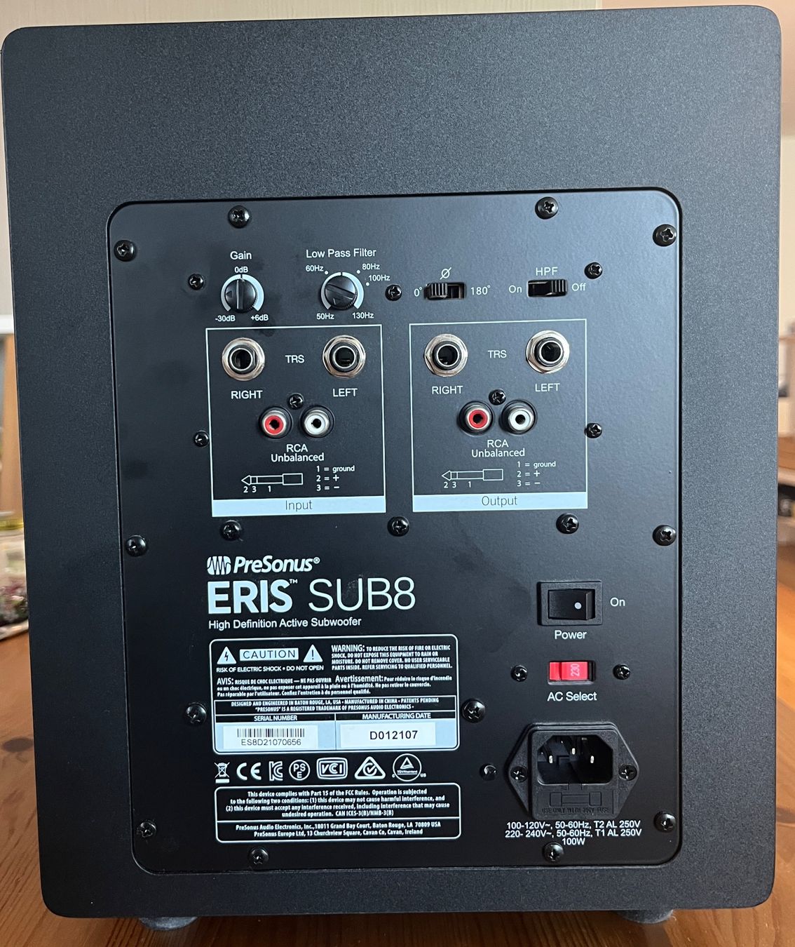 PreSonus Casse acustiche: PreSonus Eris Sub8 Active Subwoofer – Usato da Zug venduto da metebalci 1