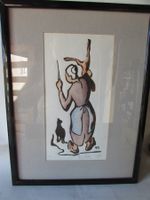 Estampe femme et chat 3/35