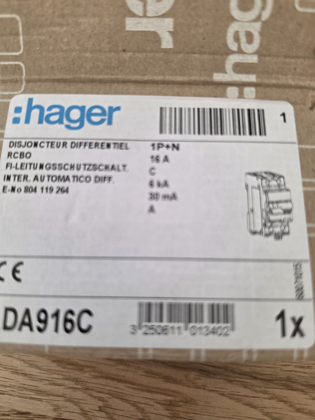 Hager Interrupteurs: FI-LS Hager C16A /30mA – Neuf avec emballage d'origine à Steffisburg par Mallekobold 1