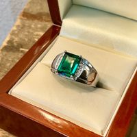 SEHR SCHÖNER RING MIT SCHMUCKSTEINE GESTEMPELT 925,GR.57