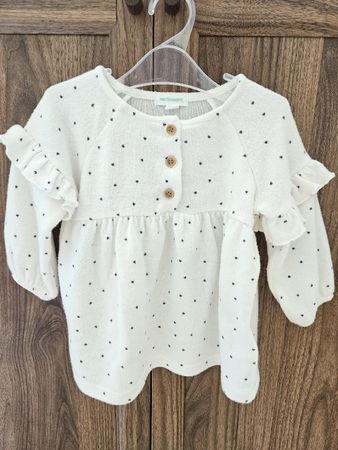 Baby Dress white heart pattern