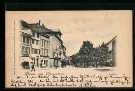 AK Winterthur, Partie am Graben, 1900