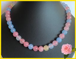 KETTE STEINKETTE EDELSTEINKETTE JADE ECHTE STEINE KEIN GLAS!
