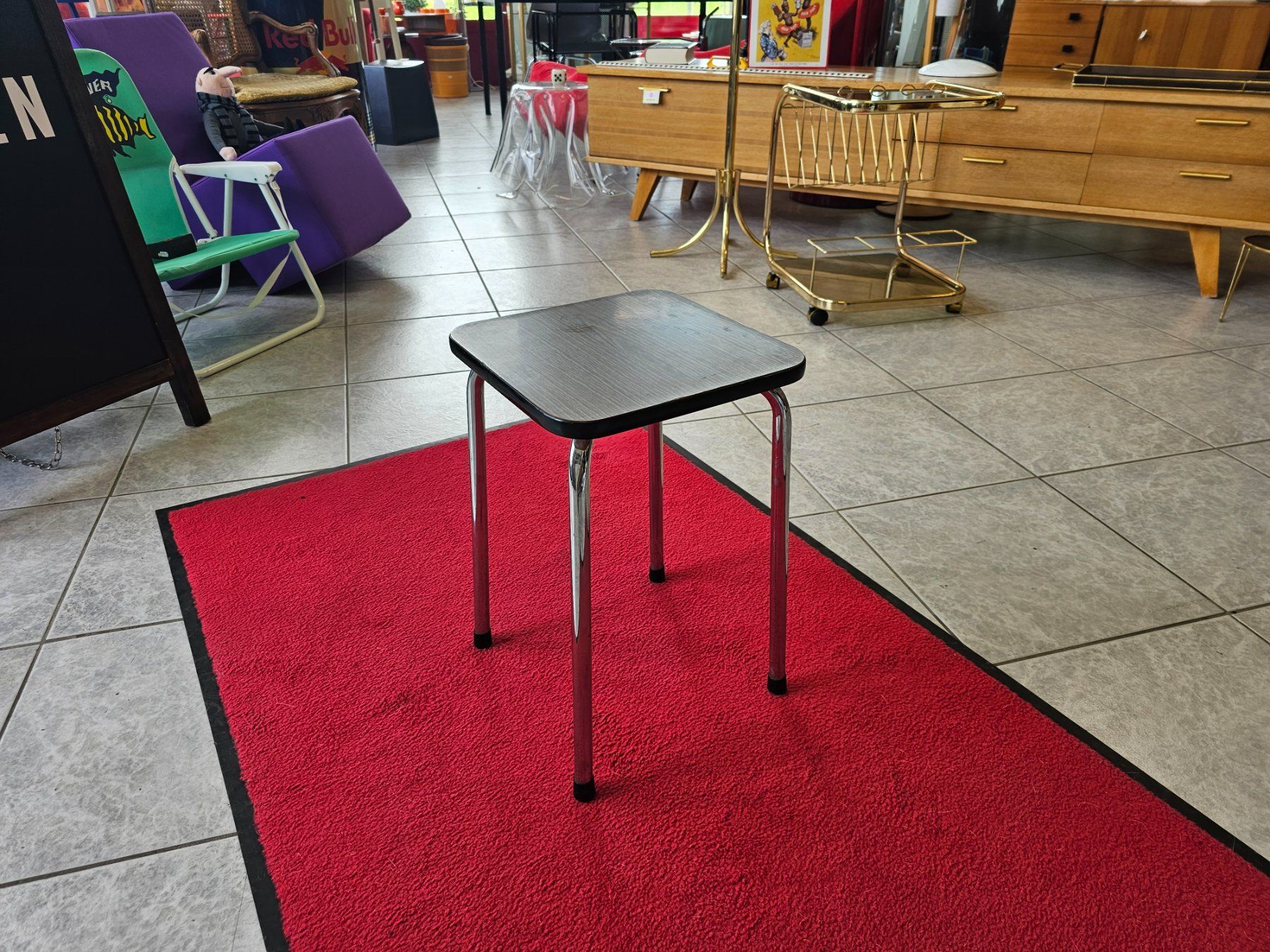 Hocker: Kelco braun Küchenhocker, 1970 Tabouret, Schemel, Hocker – Gebraucht aus Nottwil von Wondewa-Shop 8