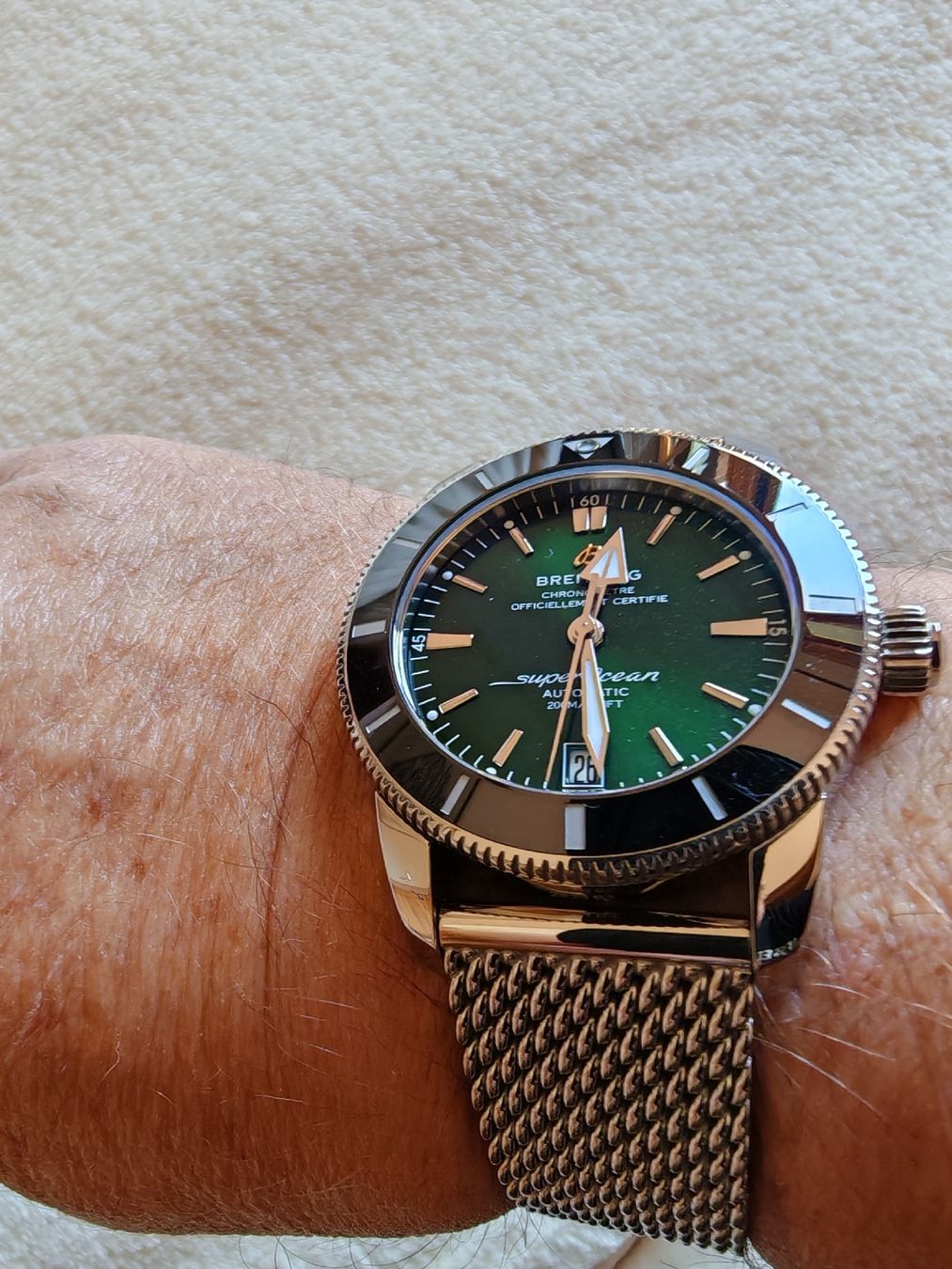 Breitling Orologi: Breitling Superocean Heritage 42 cadran vert Full Set Neuve – Nuovo e nell'imballaggio originale da TROISTORRENTS venduto da winwin63 7
