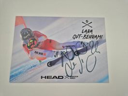 Autogrammkarte Lara Gut - Behrami Originalunterschrift