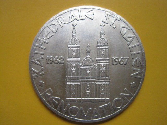 Medaglie: SILBERTALER:RENOV. KATHEDRALE ST.GALLEN – Usato da Zürich venduto da Fredor01 1