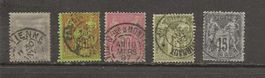 Lot paix et commerce Sage 1876 ...1890