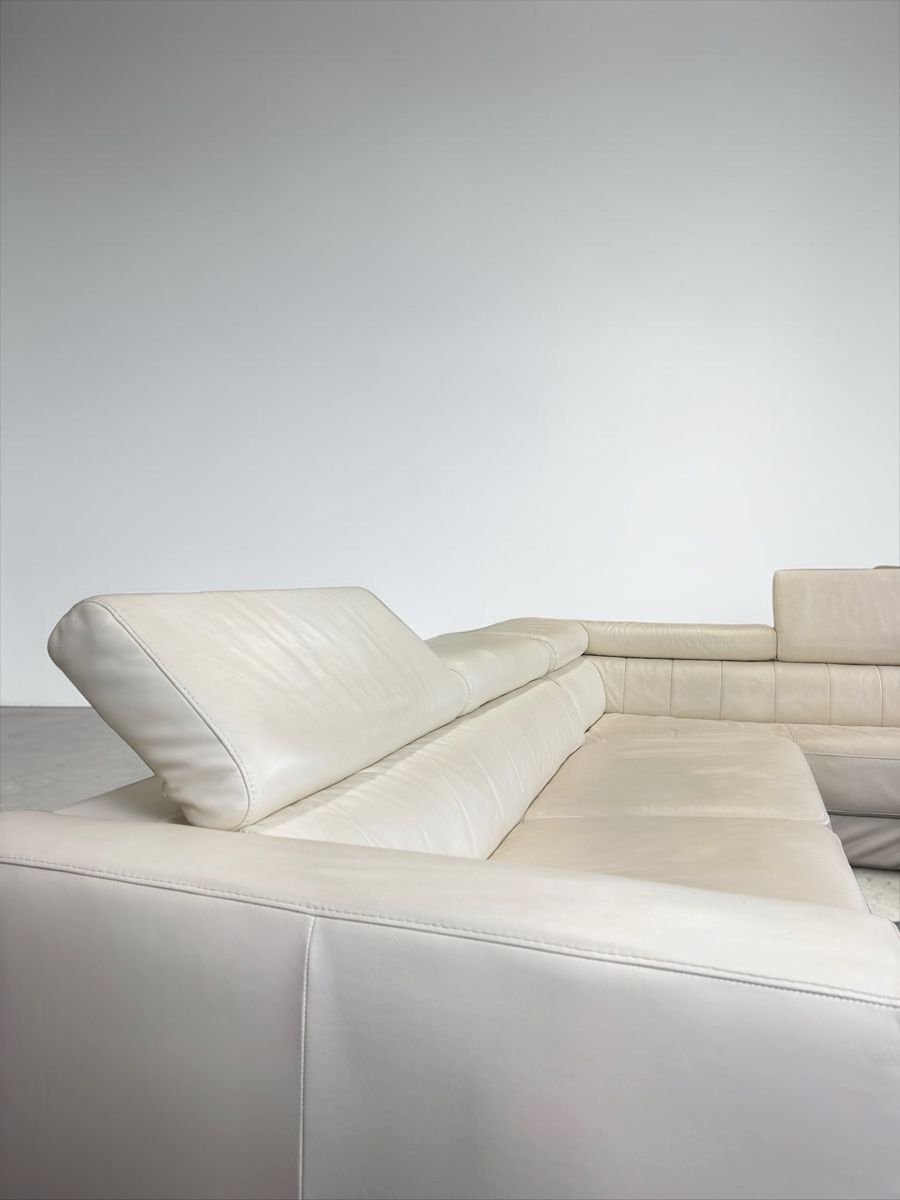 Divani: KERMES Ecksofa Echtleder, cremebeige made in Italy – Usato da Bachenbülach venduto da Sofalab.swiss 3