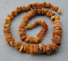 ♥ KETTE / BALT. MEERES Bernstein / BUTTERSCOTCH / HEILSTEIN