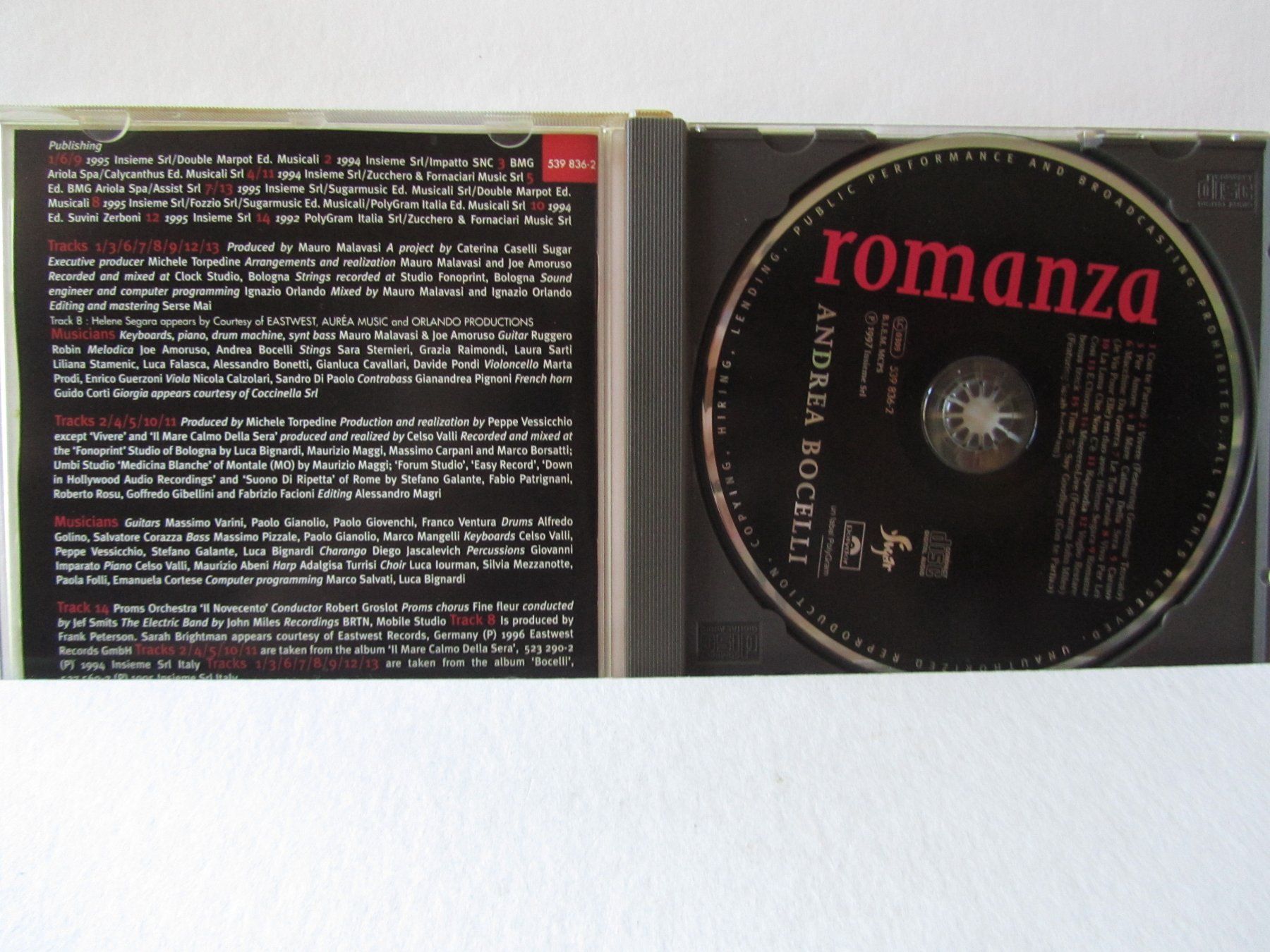 CD: Andrea Bocelli, CD, romanza – Usato da Weiningen ZH venduto da dietsch57 2