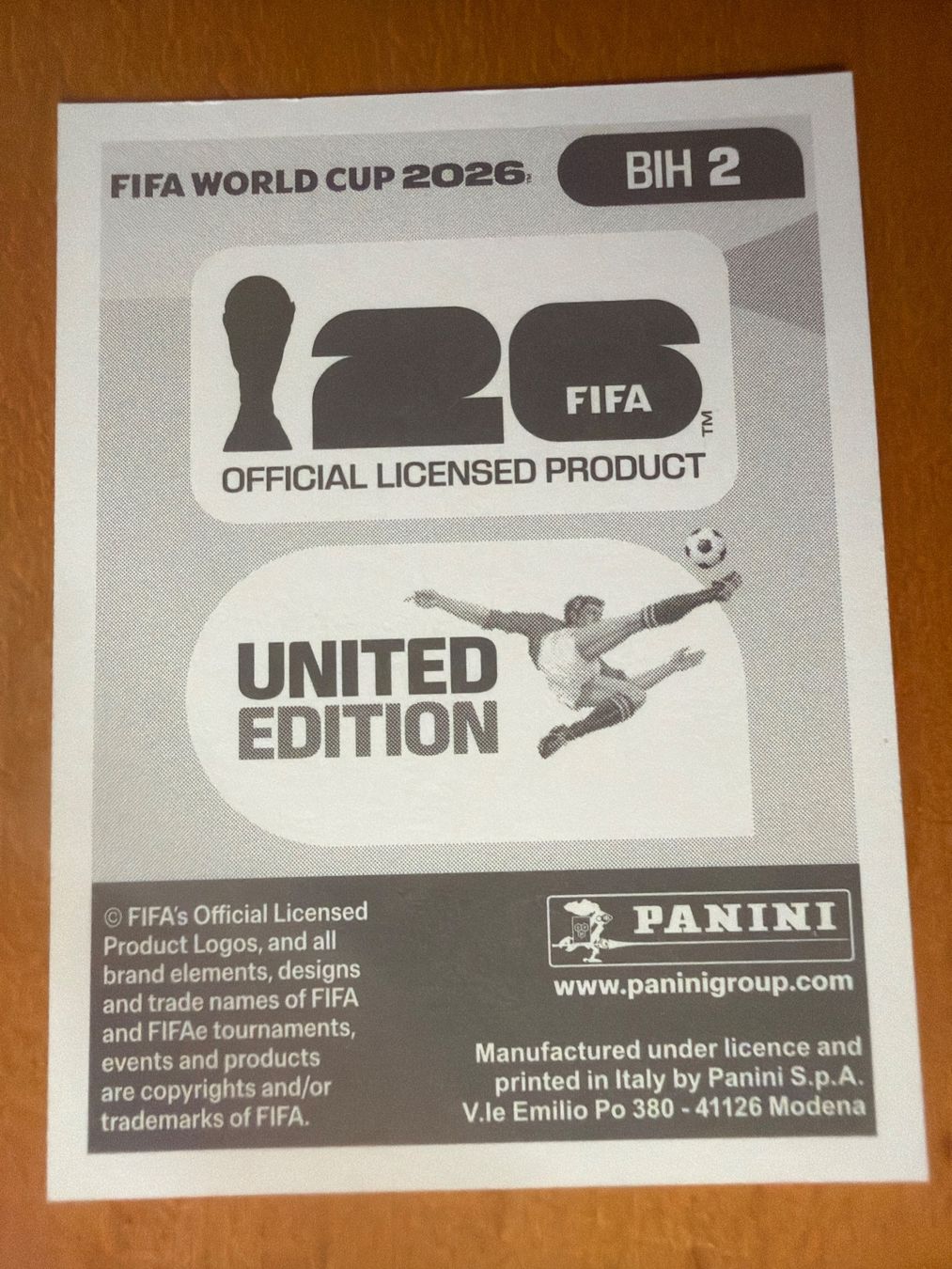 Panini Cartes à collectionner: Panini BIH2 – Neuf (Voir description) à Susten par Rechnun 1