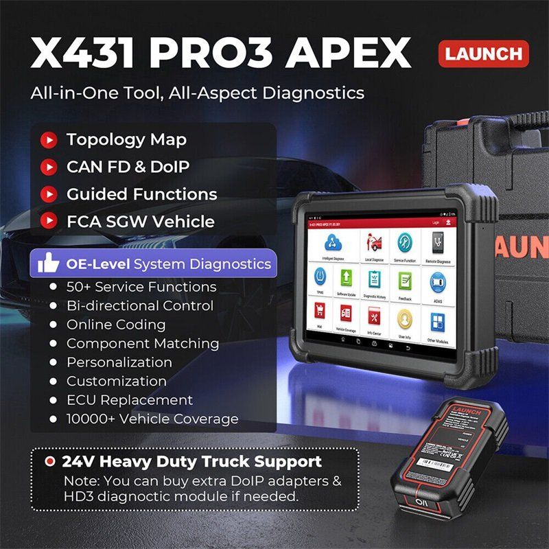 Scanner: LAUNCH X431 PRO3 APEX Alle Systeme Scanner Diagnosegerät – Neu und originalverpackt aus Malans GR von BUYBEST-Schweiz 1