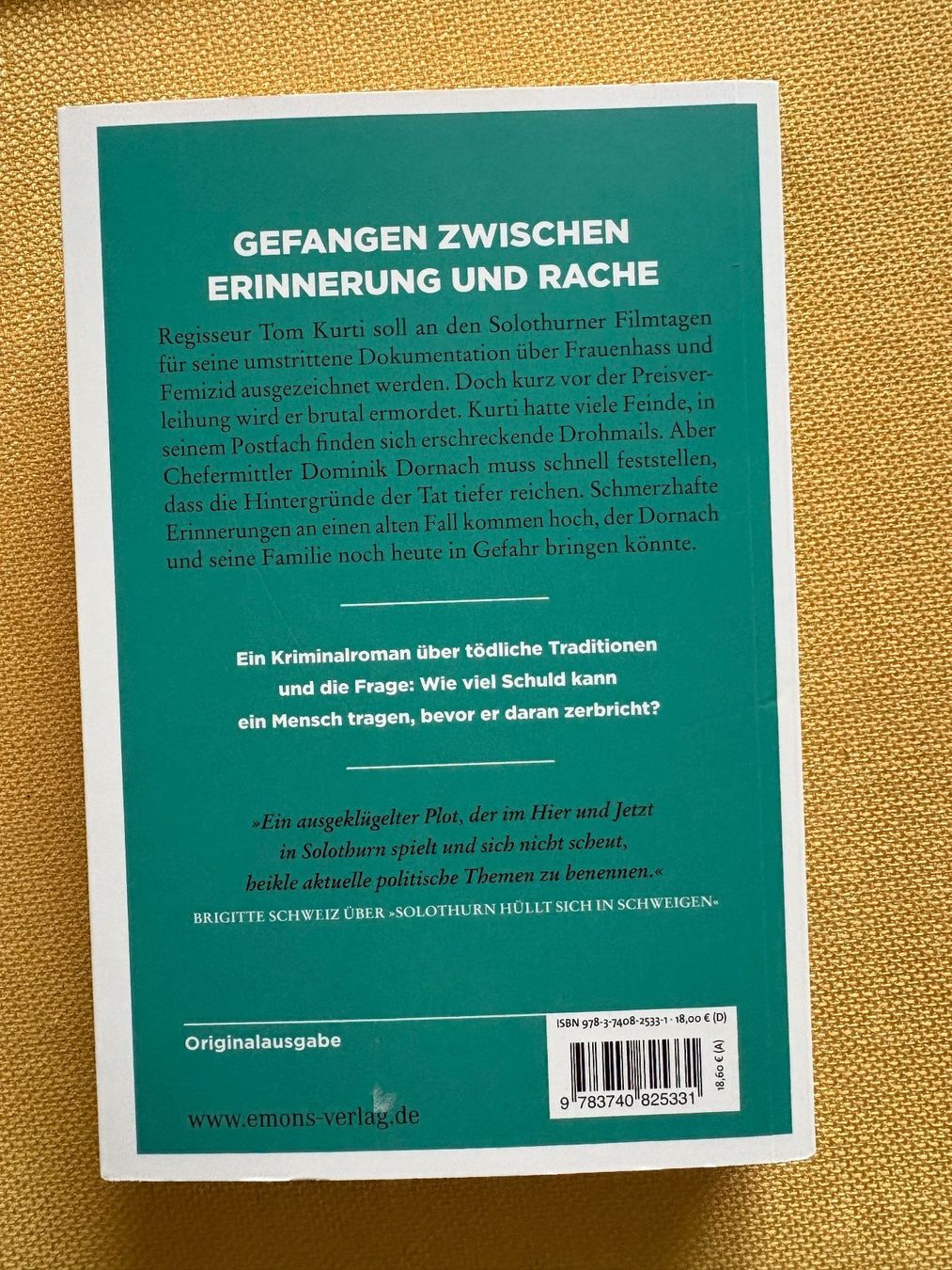 Bücher: 8 Titel zur Wahl von Christof Gasser - CH-Krimis aus SO – Gebraucht aus Oberweningen von Gerini 9