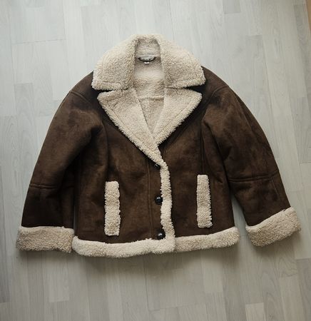 TOPSHOP Felljacke  braun Grösse 38 guter Zustand.