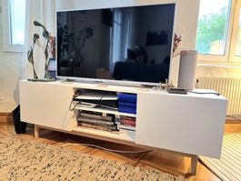 TV-Kommode Sideboard Weiss Holz