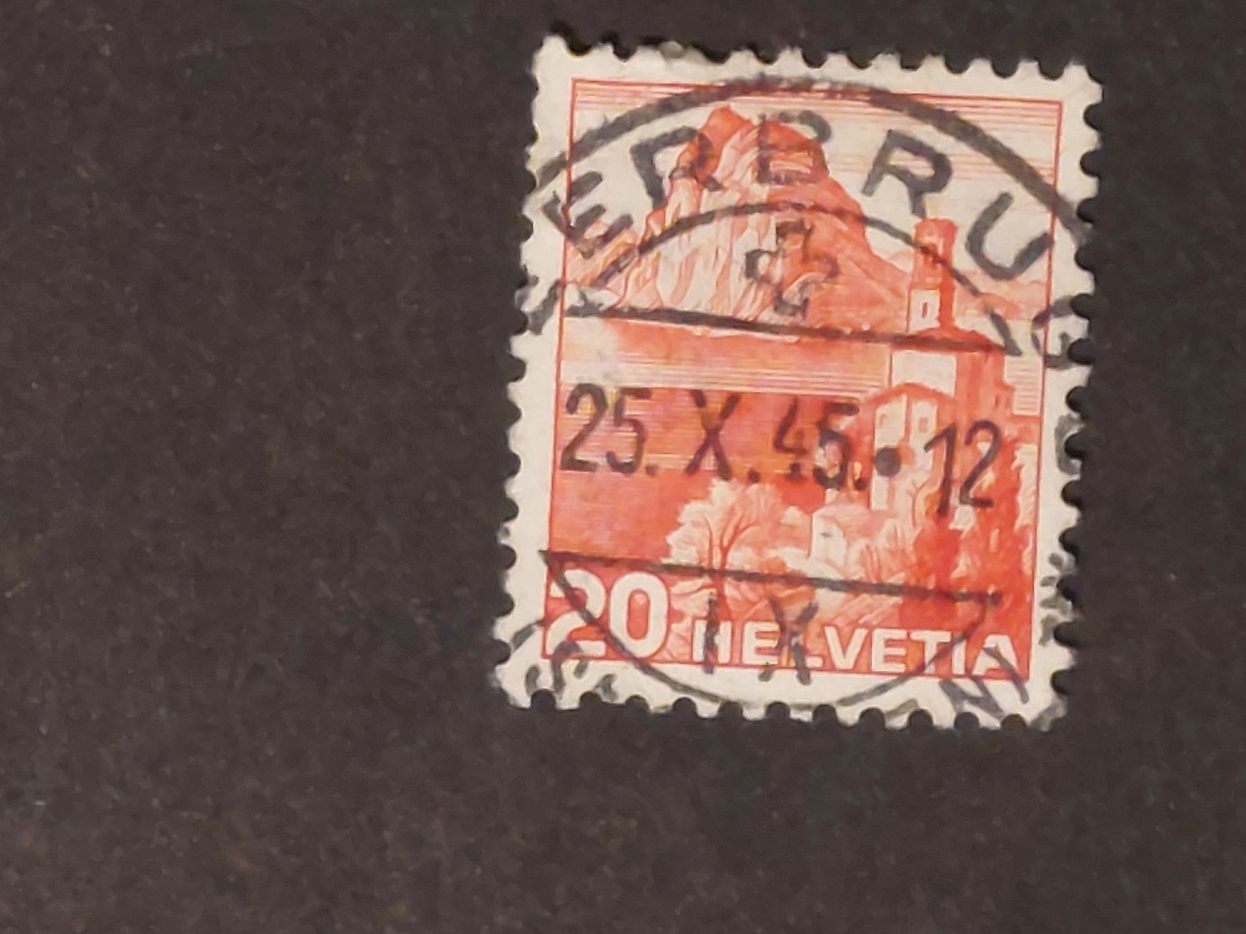 Tutti i francobolli: Zentrumsstempel Heerbrugg, 25.X.45 – Usato da Obfelden venduto da Funke2