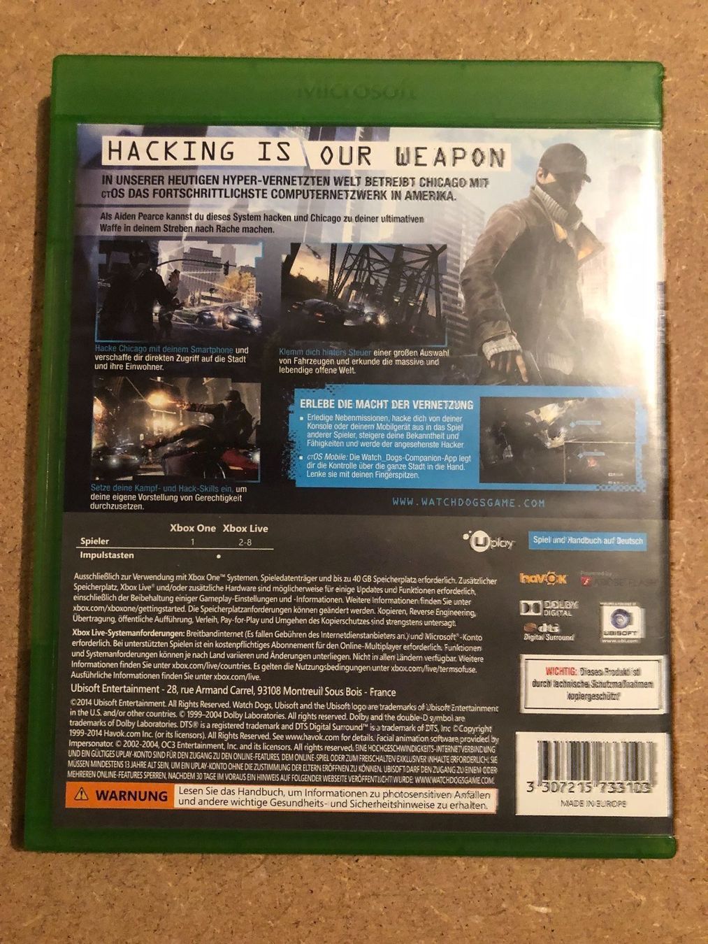 Microsoft Giochi: Watch Dogs Xbox One – Usato da Kestenholz venduto da Matti_10 1