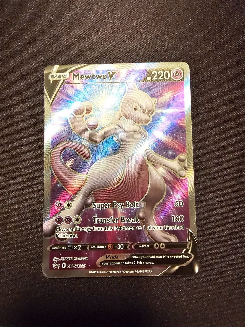 Pokémon Carte collezionabili: Mewtwo V EN  Promo SWSH229 – Usato da Lufingen venduto da Argannon