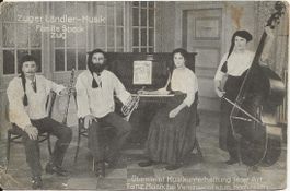 ZUG ZG Ländler-Musik Fam. Speck Werbekarte 1910 gut erhalten
