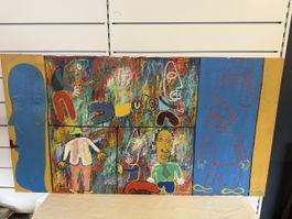 Huile sur toile signée Velaphi (Georges) Mzimba taille XL!