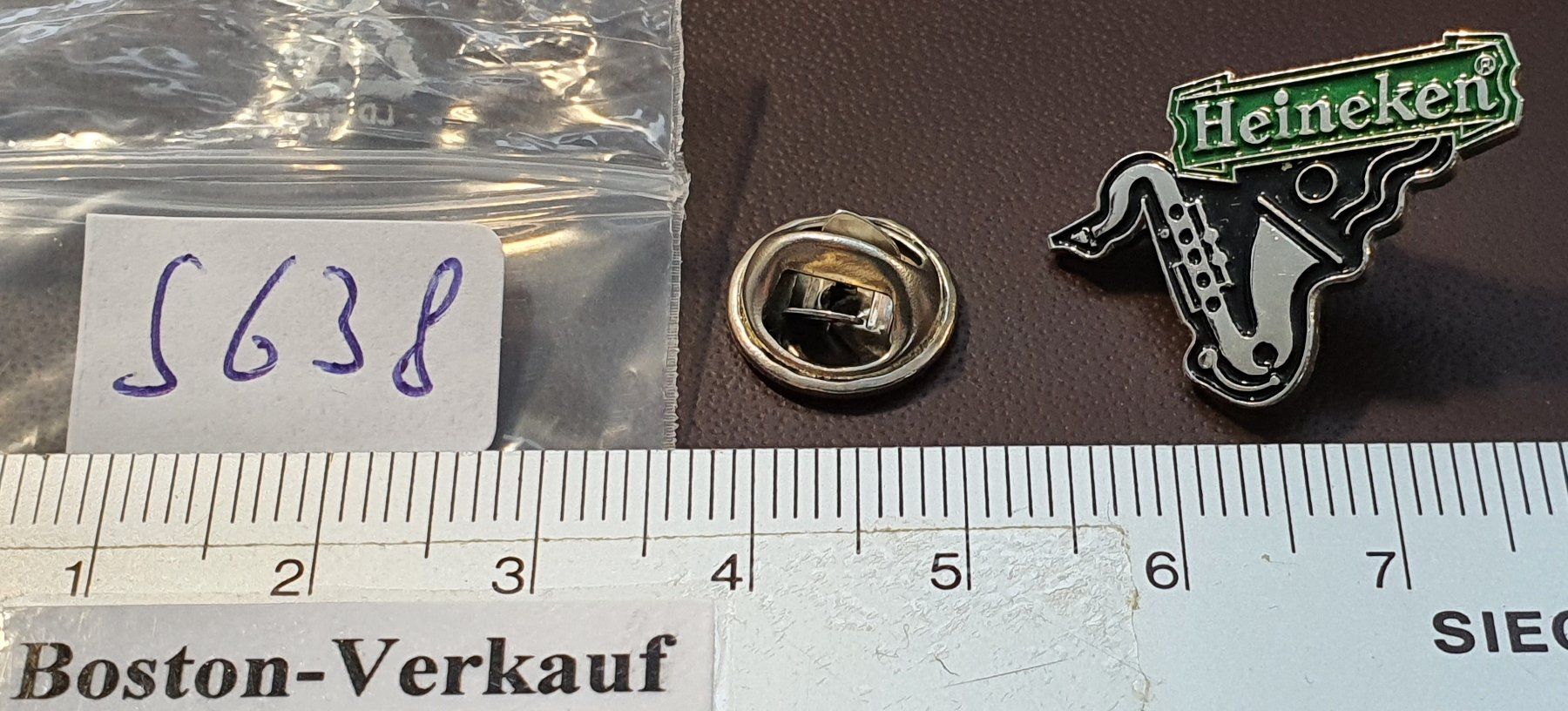 Plaketten & Abzeichen: S638 - Pin Heineken Bier Jazz – Gebraucht aus Reinach BL von Boston-Verkauf 1