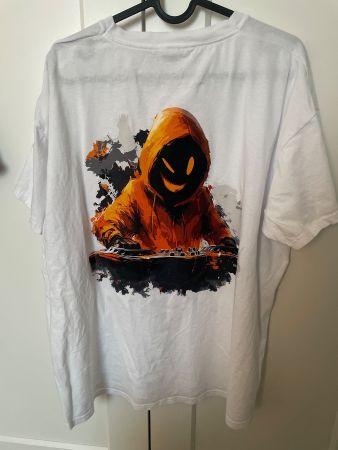 Tshirt DJ Turntables Musik shirt XL weiss