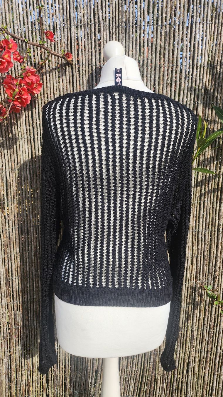 Zebra Maglioni & Felpe: Pull noir à trou ZEBRA, taille M, acrylic 90% viscose, NEUF  – Nuovo e nell'imballaggio originale da Agiez venduto da chouchanelle 4