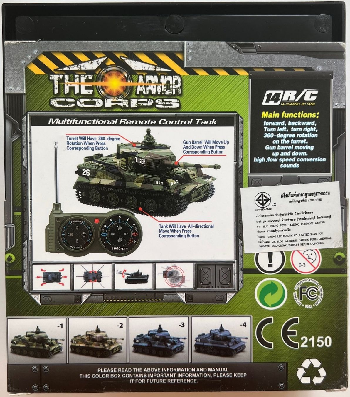 Kit di modellismo & Modellini statici: THE ARMOR CORPS RC Remote Control TANK 1:72 Tiger - Panzer – Nuovo e nell'imballaggio originale da Langnau am Albis venduto da Zauberw 1