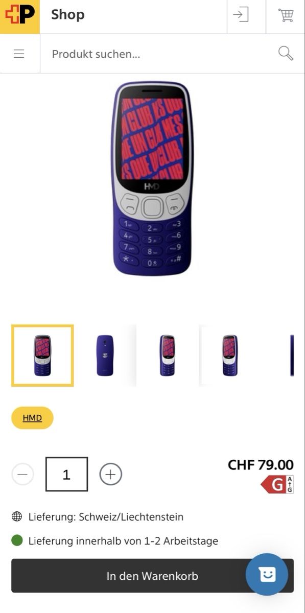 Telefoni cellulari / Smartphones: HMD Handy - Barça 3210 - Neu – Nuovo e nell'imballaggio originale da Mels venduto da man_w8ky