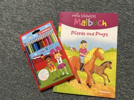 Malbuch mit Farbstiften 
