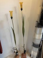 Edle Stehlampen im Blumendesign, 2er Set für Wohnzimmer!