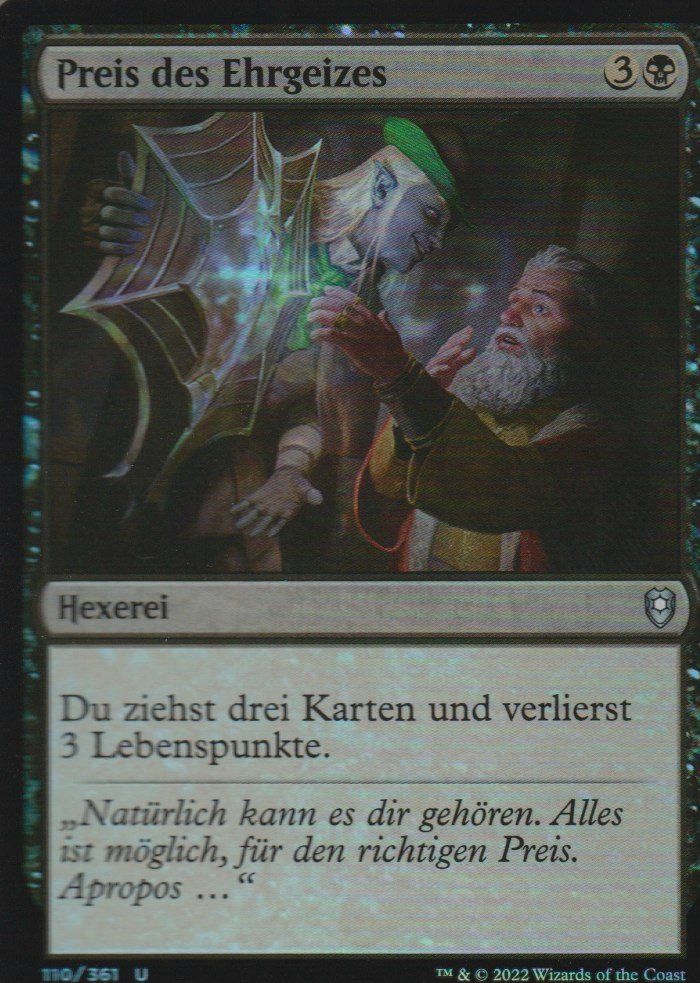 Magic The Gathering Carte collezionabili: TCG Magic The Gathering MTG CLB 110 FOIL Preis des Ehrgeizes – Nuovo (secondo la descrizione) da Vezia venduto da Aquarius_Age