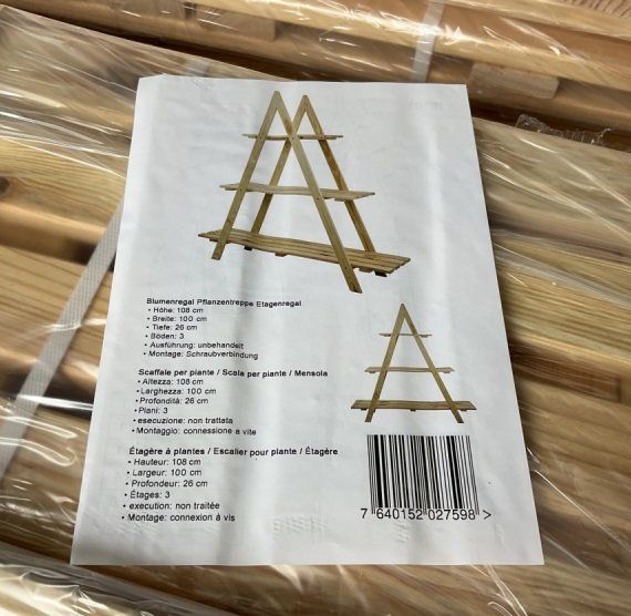 Altro per la casa: Holz Blumentreppe / Pflanzenleiter – Nuovo e nell'imballaggio originale da Uerkheim venduto da Kaufoption 3