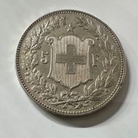 5 Franken Silber Kopf 1907