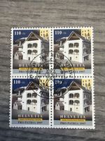 Briefmarken 4er Block Pro Patria 1997 Helvetia Casa Patrizia