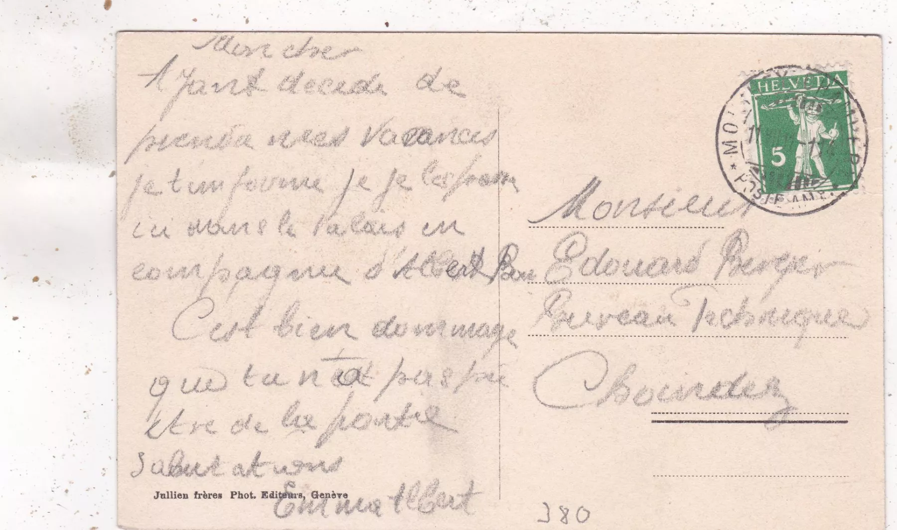 Ansichtskarten: Champéry 1911 – Gebraucht aus Herisau von Lisegrat2008 1