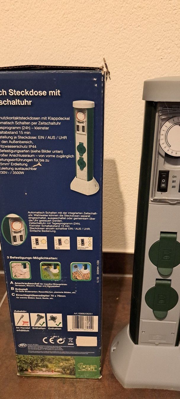 Stecker: Zweifach Steckdose mit Zeitschaltuhr – Neu und originalverpackt aus Matzendorf von maxwin 5