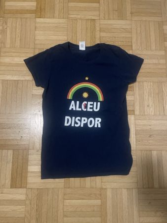 T-Shirt Alceu Dispor schwarz mit Druck Grösse S gebraucht