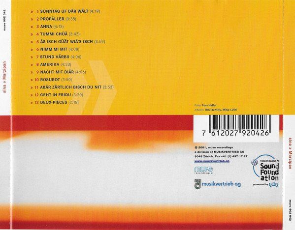 CD: Sina – Marzipan – Usato da Brittnau venduto da Zibu 1