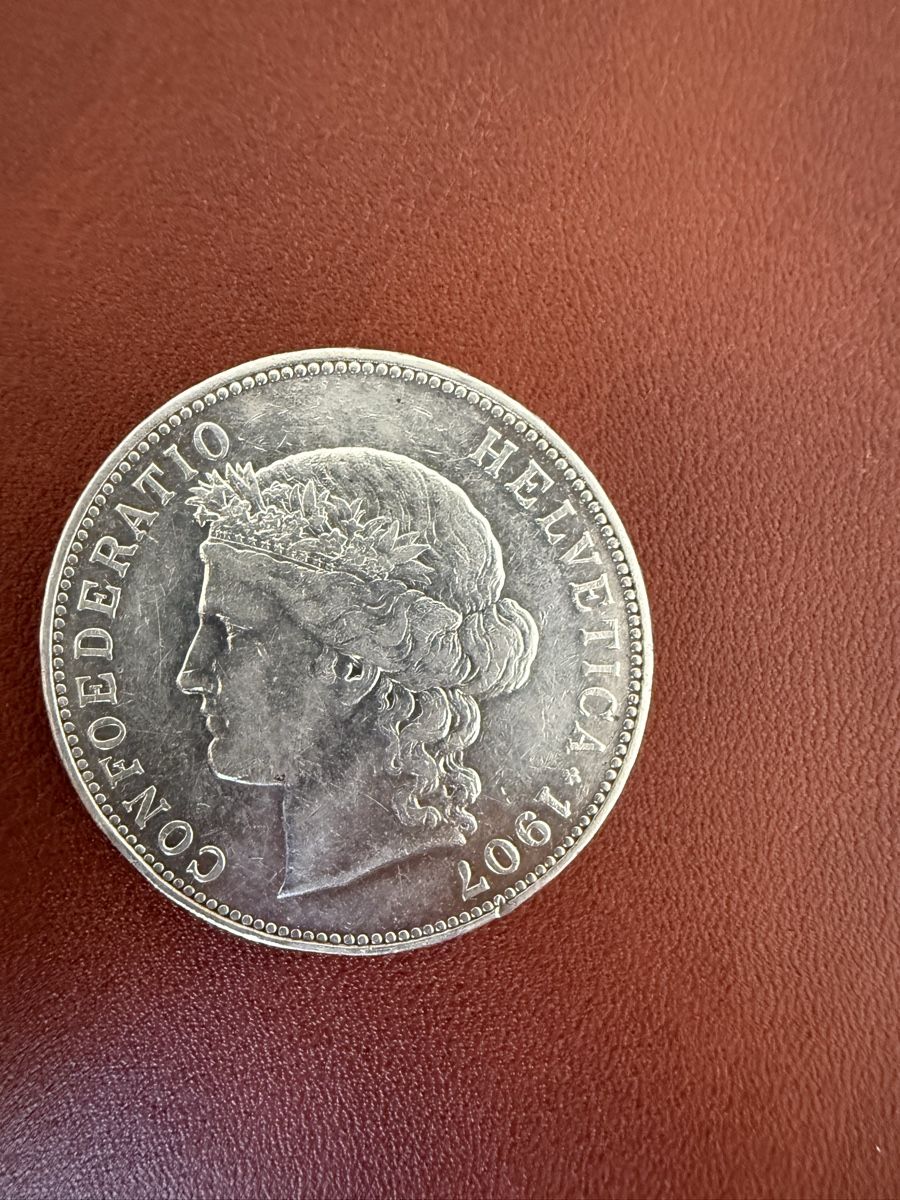 Tutti le monete: 5 Francs Suisse 1907 Argent – Usato da Malters venduto da Niky.c 1