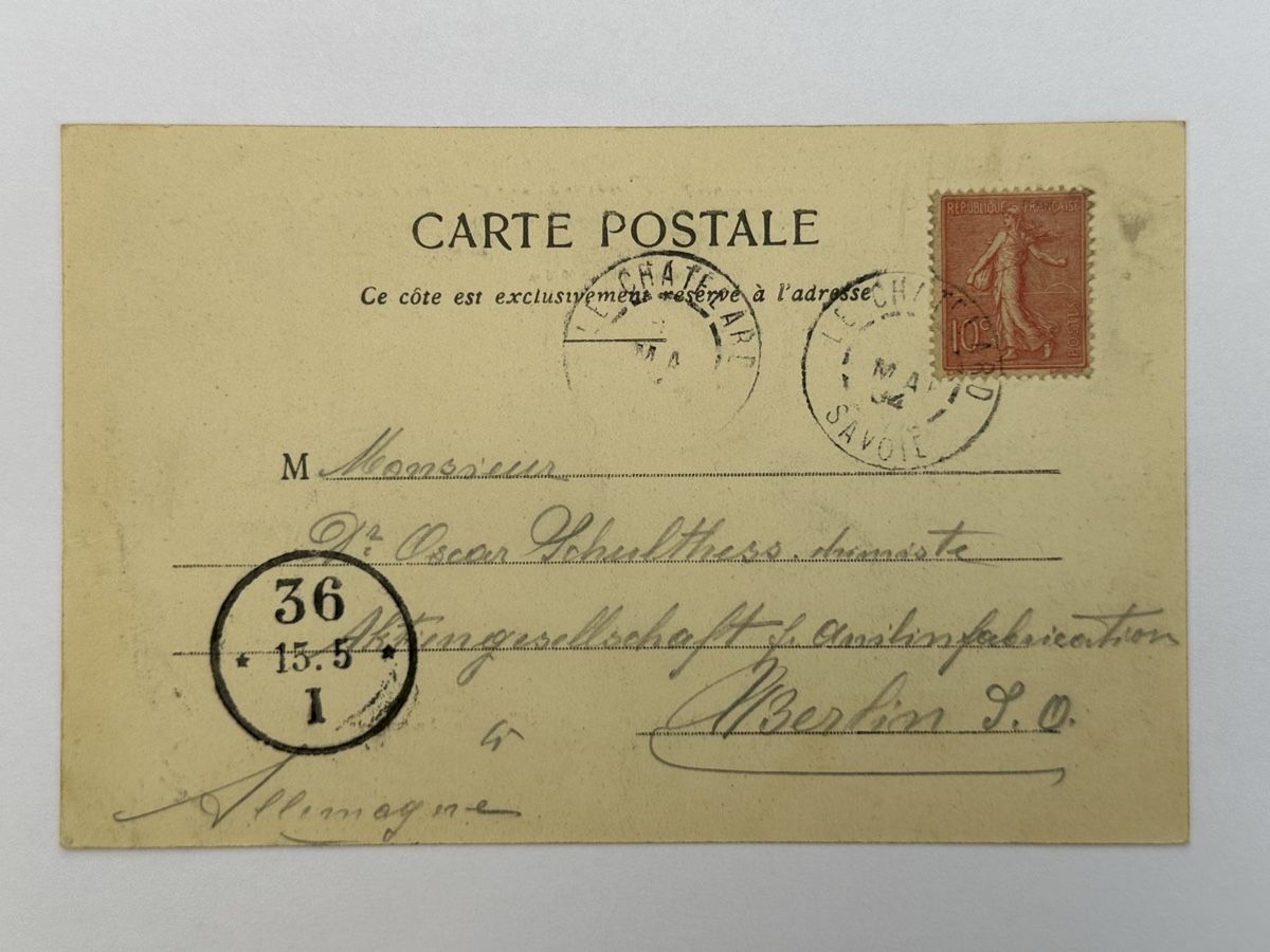 Cartoline postali: Alte Ansichtskarte 1904 Les Bauges Le Chatelard – Usato da Schmitten / FR venduto da Samsara169 1