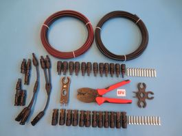 80m Solarkabel SET 6mm2 + Crimpzange + MC4 + Y-Verteiler