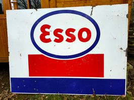 Plaque émaillée esso