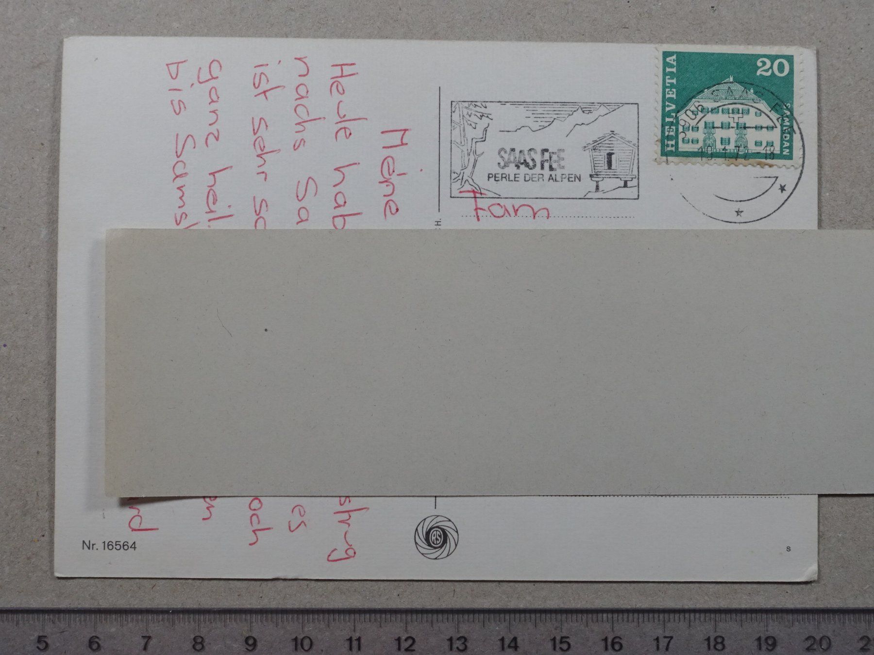 Cartes postales: Saas-Fee, 1972 – D'occasion à Lenzburg par fh1 1